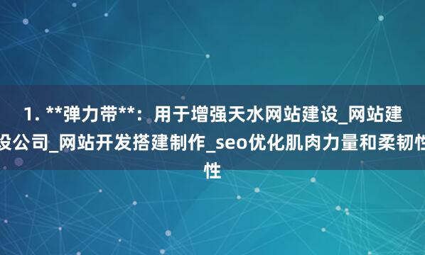 1. **弹力带**:用于增强天水网站建设_网站建设公司_网站开发搭建制作_seo优化肌肉力量和柔韧性